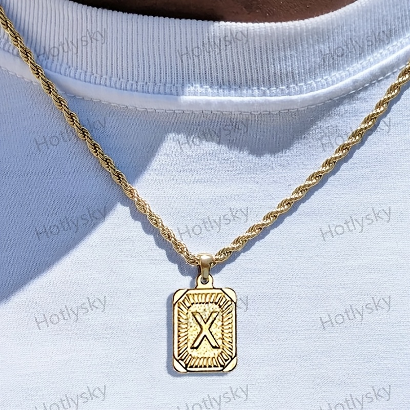 Women's Fashion Pendant Necklace with Initial Letter Option